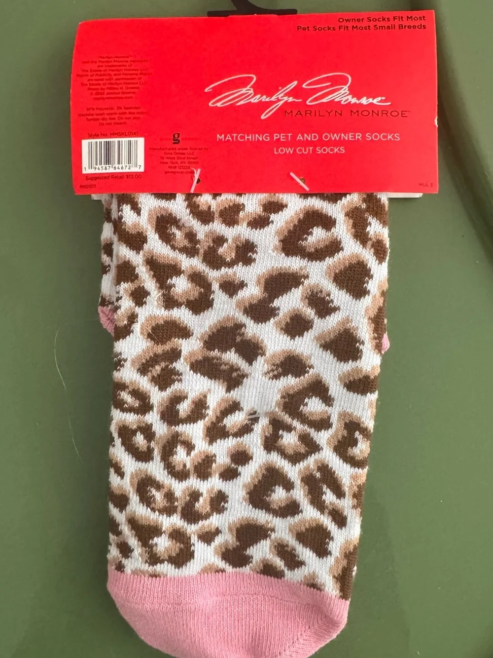 Marilyn Monroe Leopard Paw Mittens in Pink and Brown